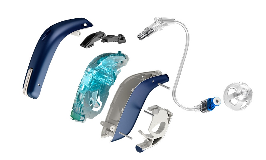 disassembled hearing aid, how the hearing aid looks inside