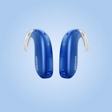blue hearing aids for children
